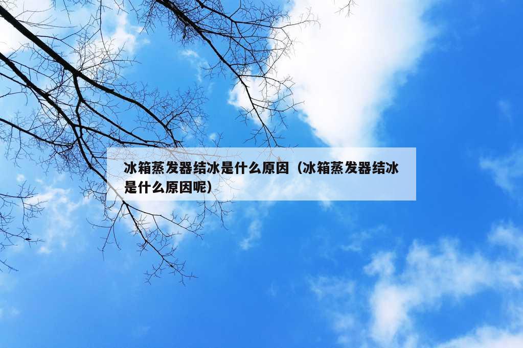 冰箱蒸发器结冰是什么原因（冰箱蒸发器结冰是什么原因呢）