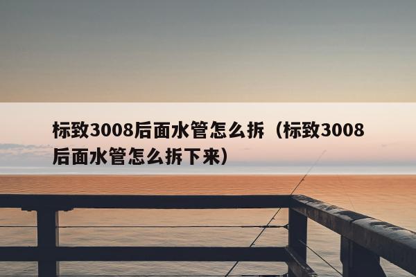 标致3008后面水管怎么拆（标致3008后面水管怎么拆下来）