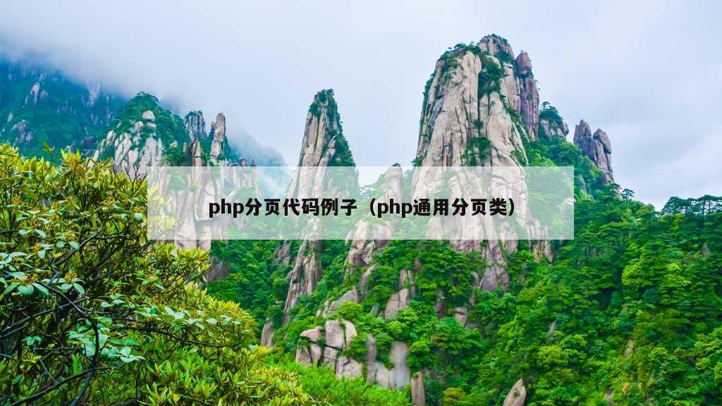 php分页代码例子（php通用分页类）