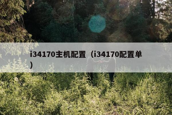 i34170主机配置（i34170配置单）