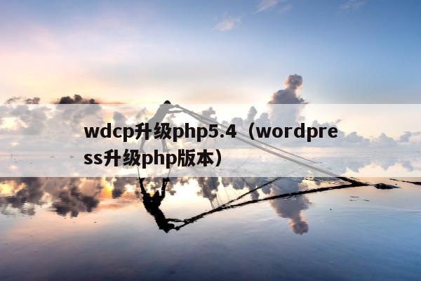 wdcp升级php5.4（wordpress升级php版本）