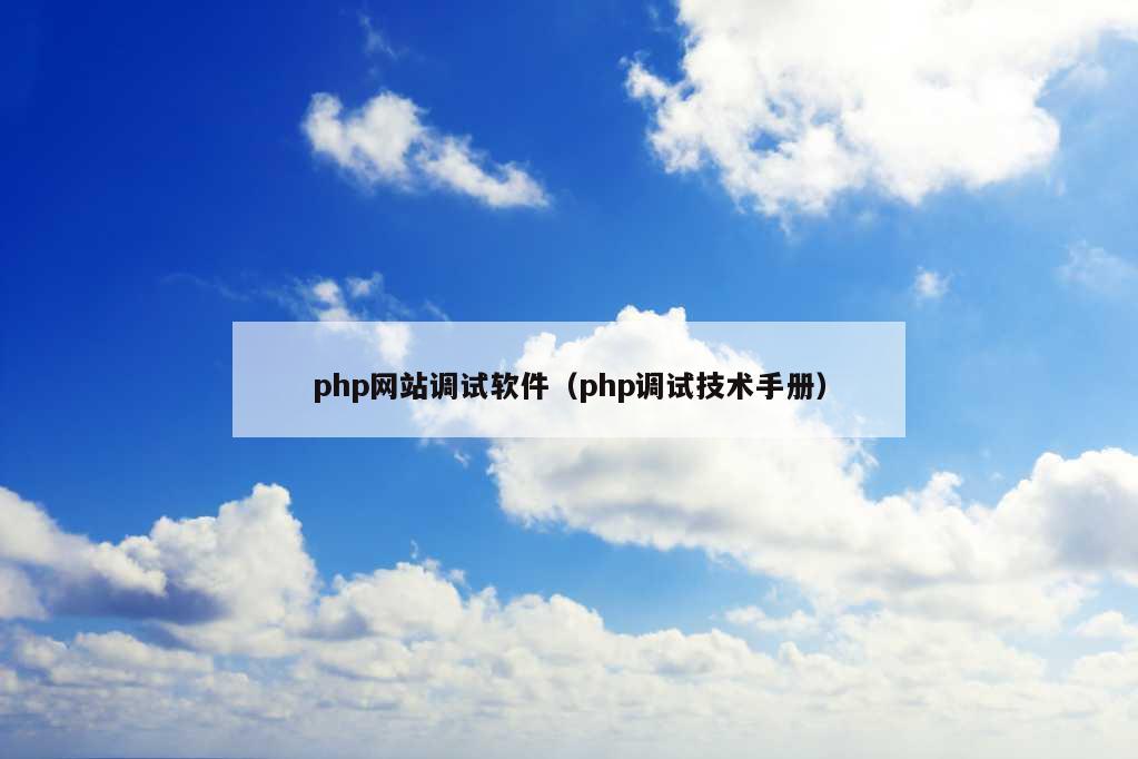 php网站调试软件（php调试技术手册）