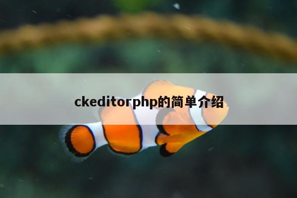 ckeditorphp的简单介绍