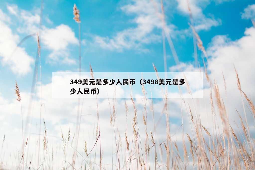 349美元是多少人民币（3498美元是多少人民币）