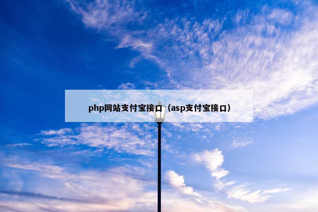 php网站支付宝接口（asp支付宝接口）