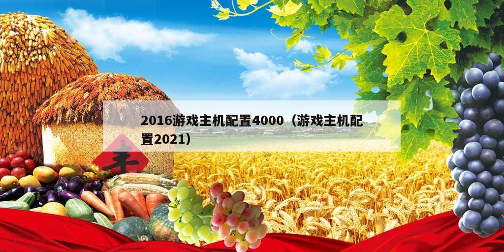 2016游戏主机配置4000（游戏主机配置2021）