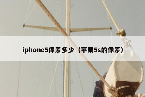 iphone5像素多少（苹果5s的像素）