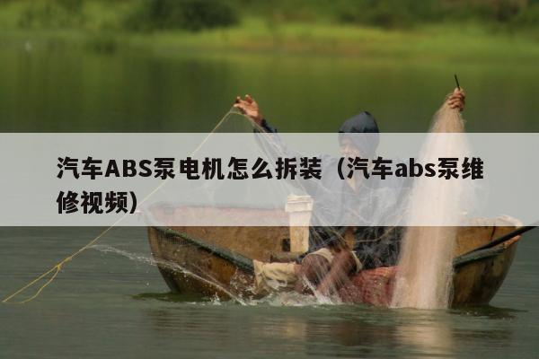 汽车ABS泵电机怎么拆装（汽车abs泵维修视频）