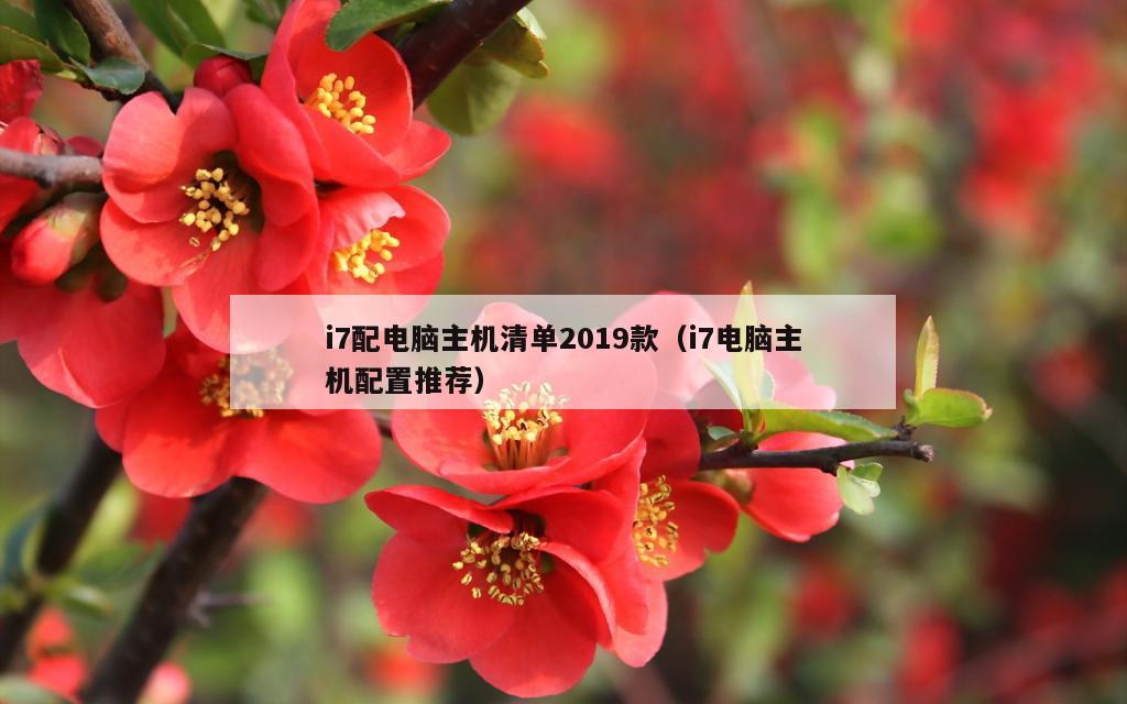 i7配电脑主机清单2019款（i7电脑主机配置推荐）