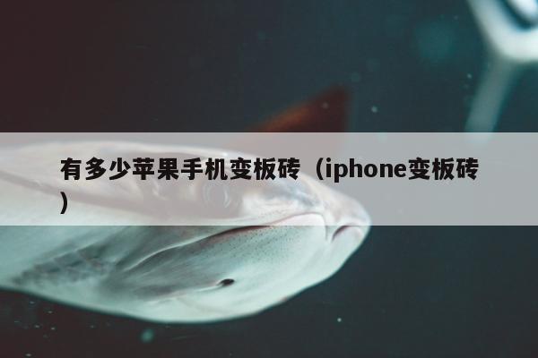 有多少苹果手机变板砖（iphone变板砖）