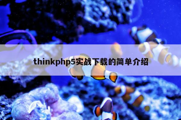 thinkphp5实战下载的简单介绍