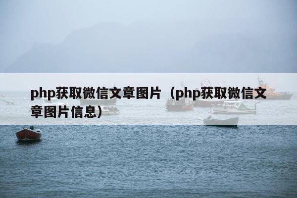 php获取微信文章图片（php获取微信文章图片信息）