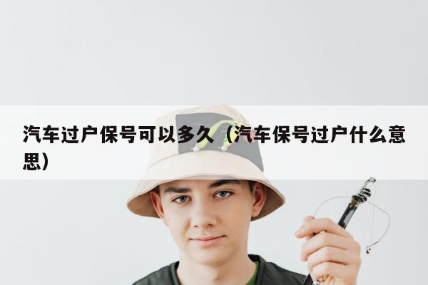 汽车过户保号可以多久（汽车保号过户什么意思）