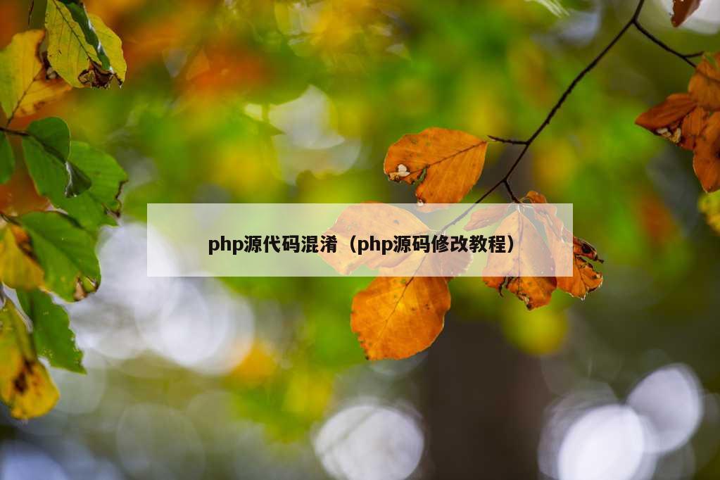 php源代码混淆（php源码修改教程）