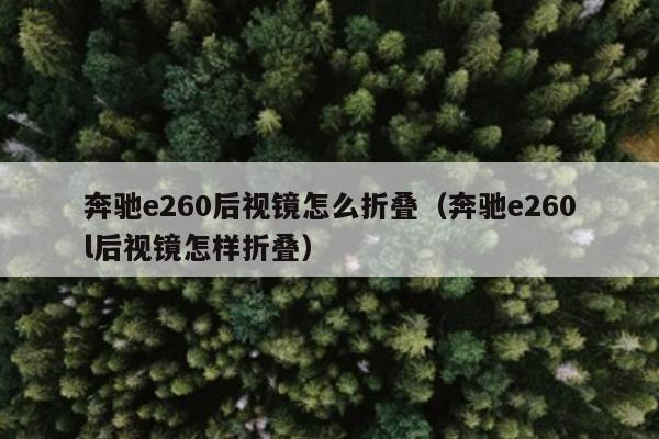 奔驰e260后视镜怎么折叠（奔驰e260l后视镜怎样折叠）