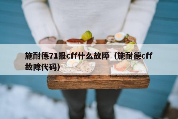 施耐德71报cff什么故障（施耐德cff故障代码）