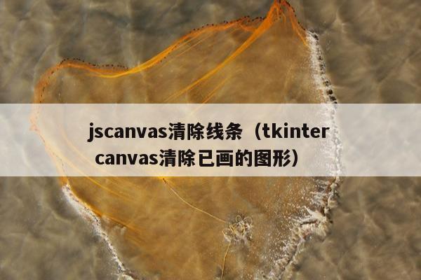 jscanvas清除线条（tkinter canvas清除已画的图形）