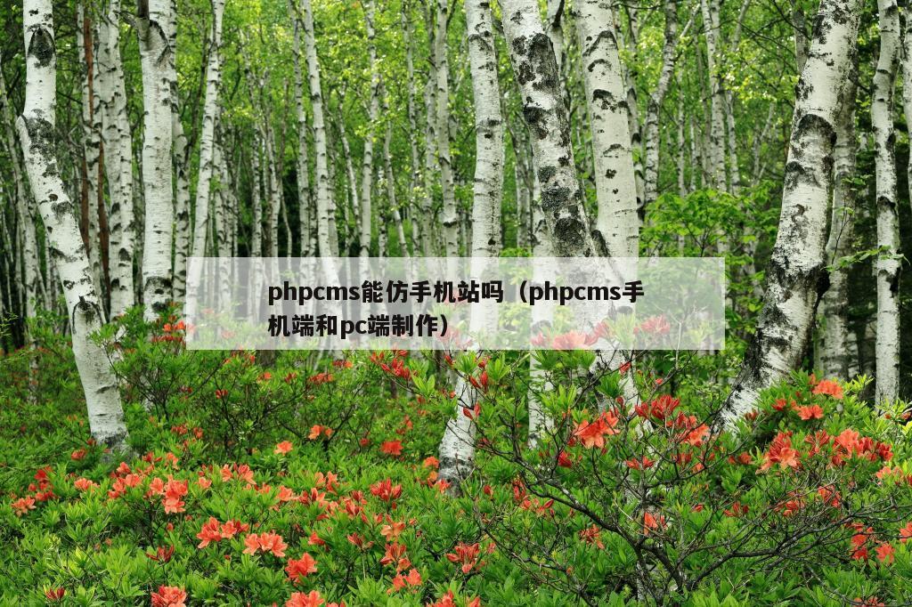 phpcms能仿手机站吗（phpcms手机端和pc端制作）