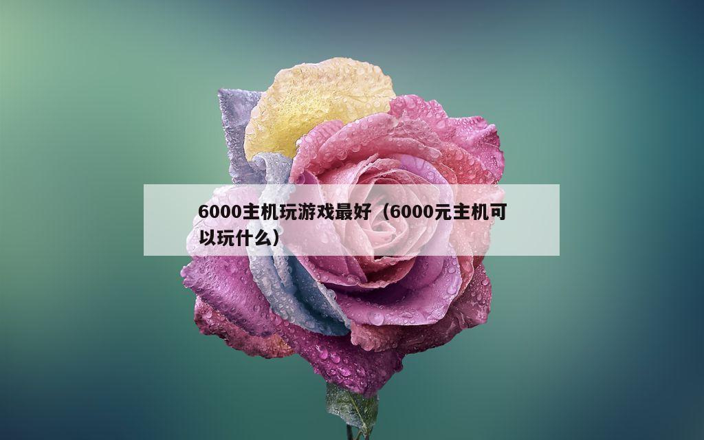 6000主机玩游戏最好（6000元主机可以玩什么）