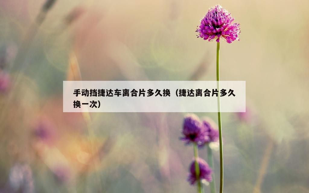 手动挡捷达车离合片多久换（捷达离合片多久换一次）