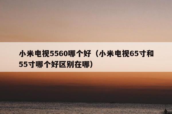 小米电视5560哪个好（小米电视65寸和55寸哪个好区别在哪）