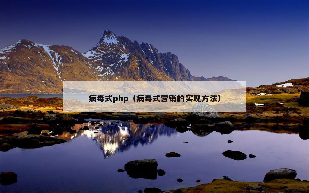 病毒式php（病毒式营销的实现方法）