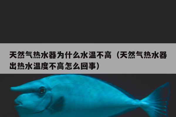 天然气热水器为什么水温不高（天然气热水器出热水温度不高怎么回事）