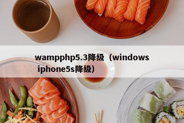 wampphp5.3降级（windows iphone5s降级）