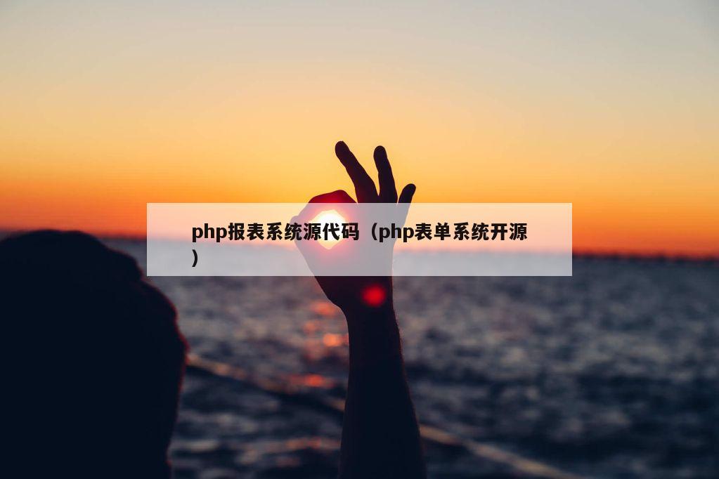 php报表系统源代码（php表单系统开源）