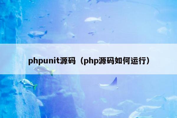 phpunit源码（php源码如何运行）