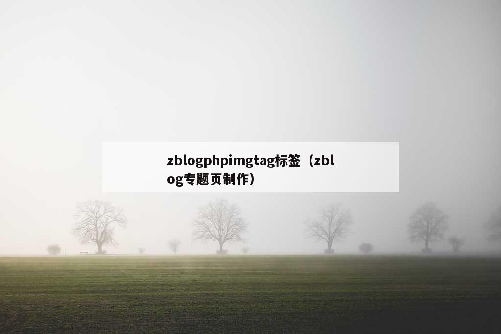 zblogphpimgtag标签（zblog专题页制作）