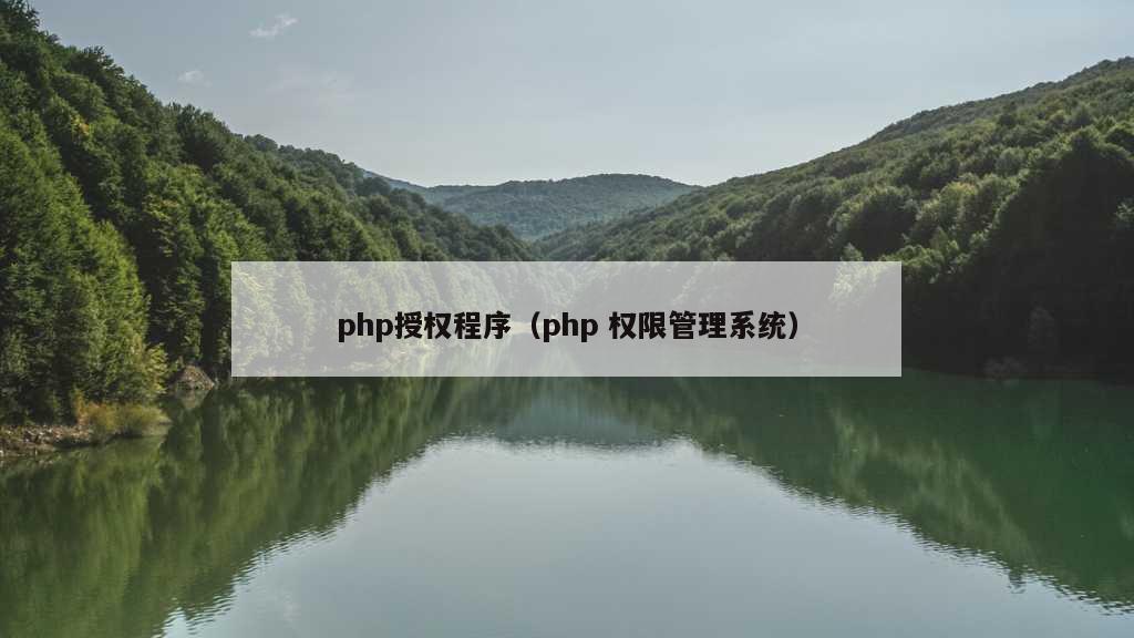 php授权程序（php 权限管理系统）