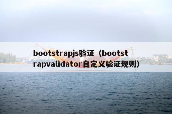 bootstrapjs验证（bootstrapvalidator自定义验证规则）