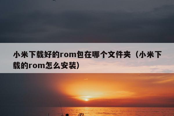 小米下载好的rom包在哪个文件夹（小米下载的rom怎么安装）