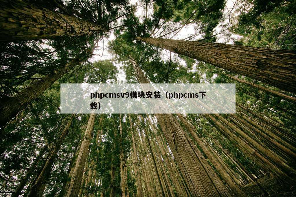 phpcmsv9模块安装（phpcms下载）