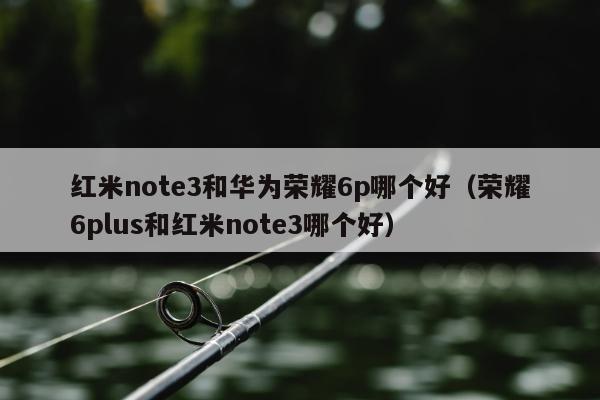 红米note3和华为荣耀6p哪个好（荣耀6plus和红米note3哪个好）