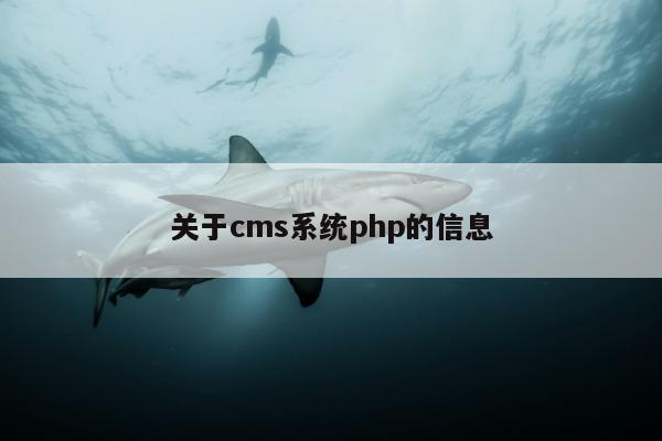 关于cms系统php的信息