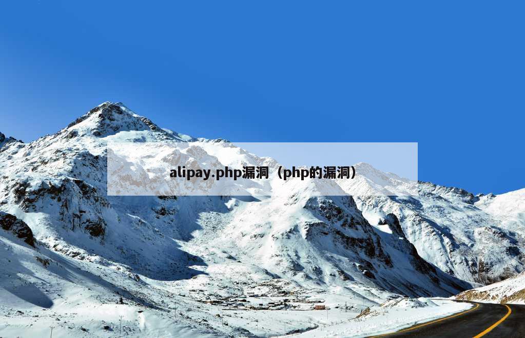 alipay.php漏洞（php的漏洞）