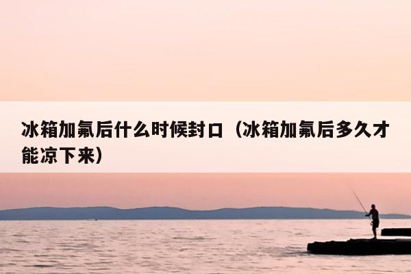 冰箱加氟后什么时候封口（冰箱加氟后多久才能凉下来）