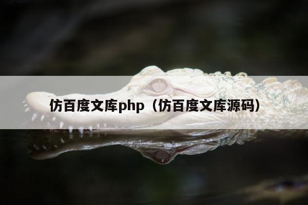 仿百度文库php（仿百度文库源码）