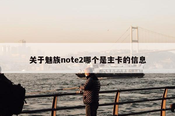 关于魅族note2哪个是主卡的信息