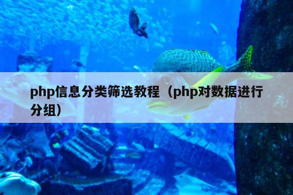 php信息分类筛选教程（php对数据进行分组）