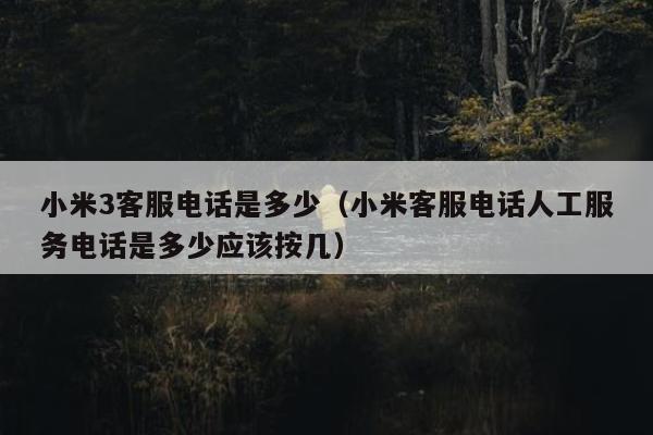 小米3客服电话是多少（小米客服电话人工服务电话是多少应该按几）