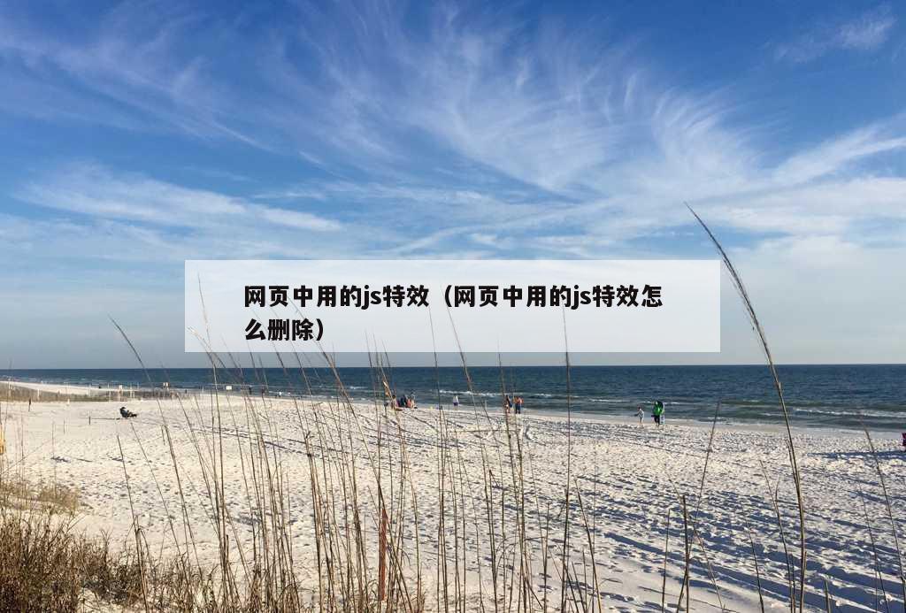 网页中用的js特效（网页中用的js特效怎么删除）