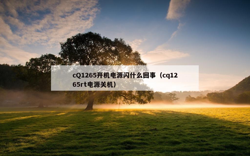 cQ1265开机电源闪什么回事（cq1265rt电源关机）