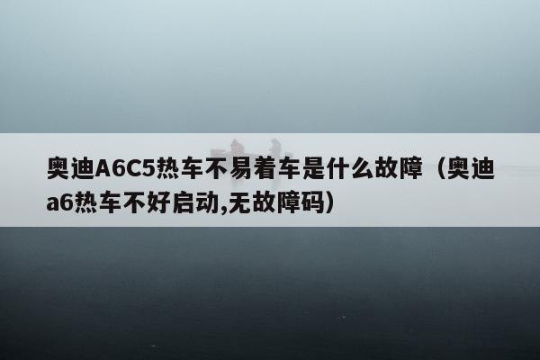 奥迪A6C5热车不易着车是什么故障（奥迪a6热车不好启动,无故障码）