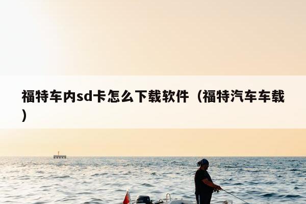 福特车内sd卡怎么下载软件（福特汽车车载）