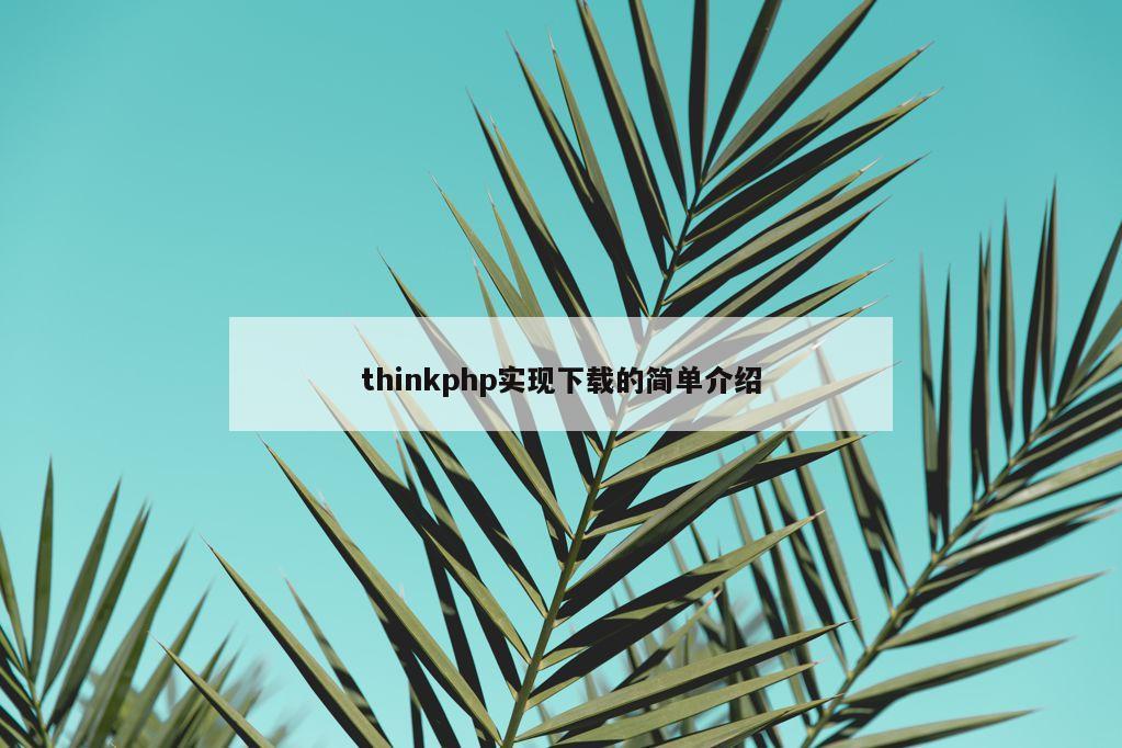 thinkphp实现下载的简单介绍