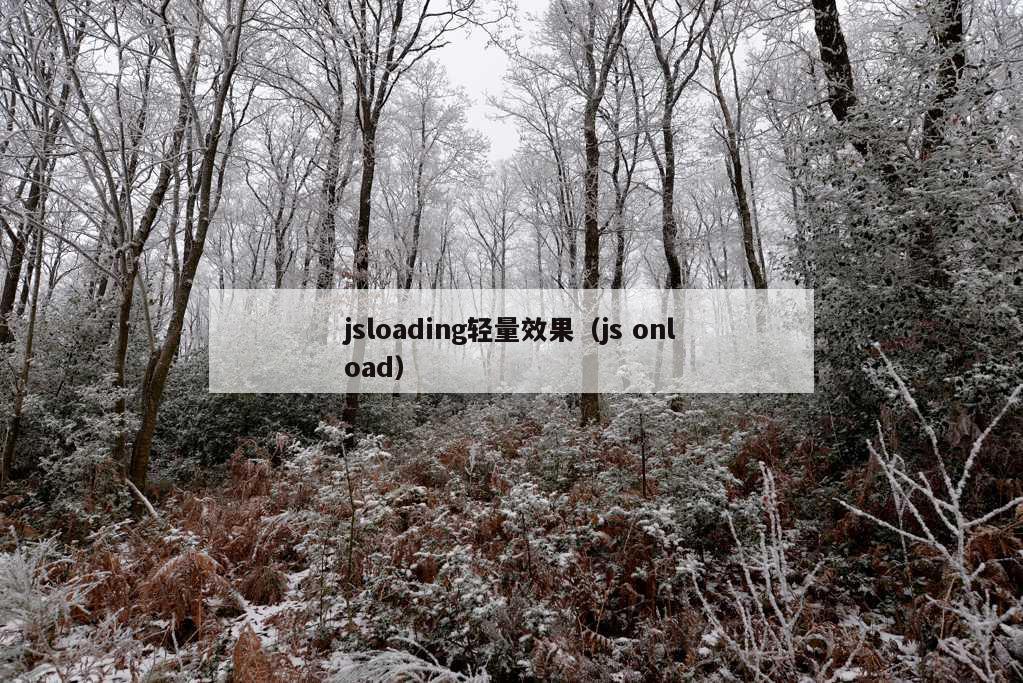 jsloading轻量效果（js onload）