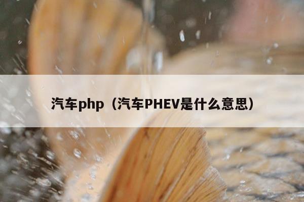 汽车php（汽车PHEV是什么意思）